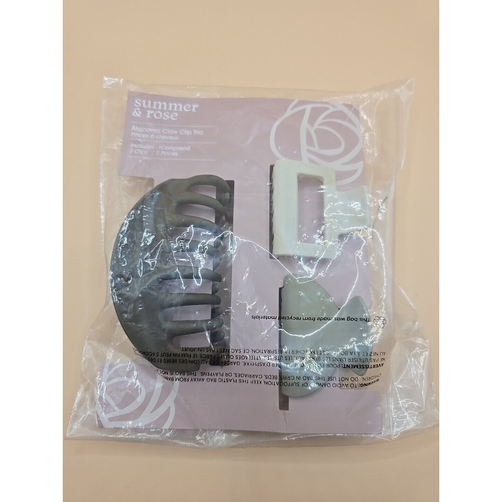 New Summer & Rose Atacama Claw Clip Trio B008